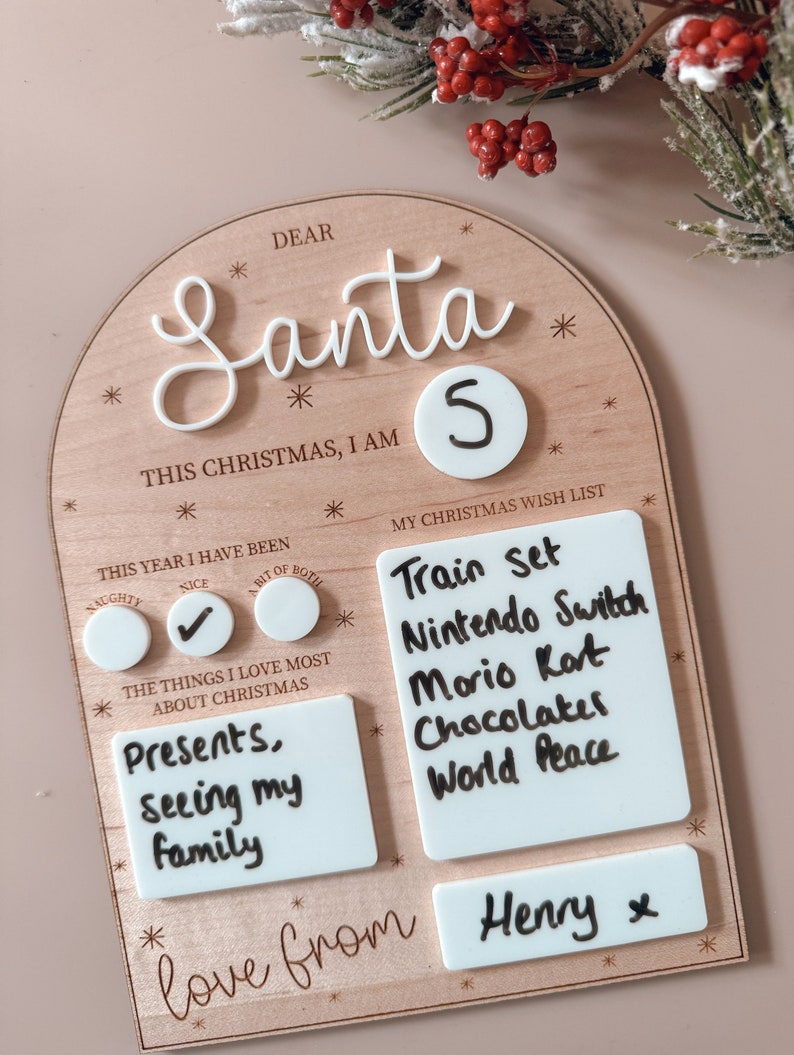 reusable dear santa letter christmas wish white board wood acrylic christmas gift for kid 1726542997748.jpg