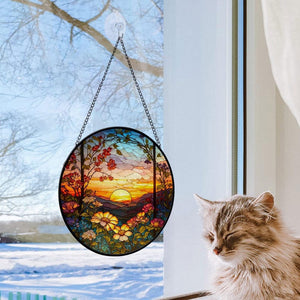 stained glass mountain range suncatcher sunset scenery window hangings for garden house decoration house decor housewarming gift 1726713413933.jpg