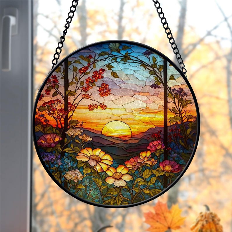 stained glass mountain range suncatcher sunset scenery window hangings for garden house decoration house decor housewarming gift 1726713413947.jpg
