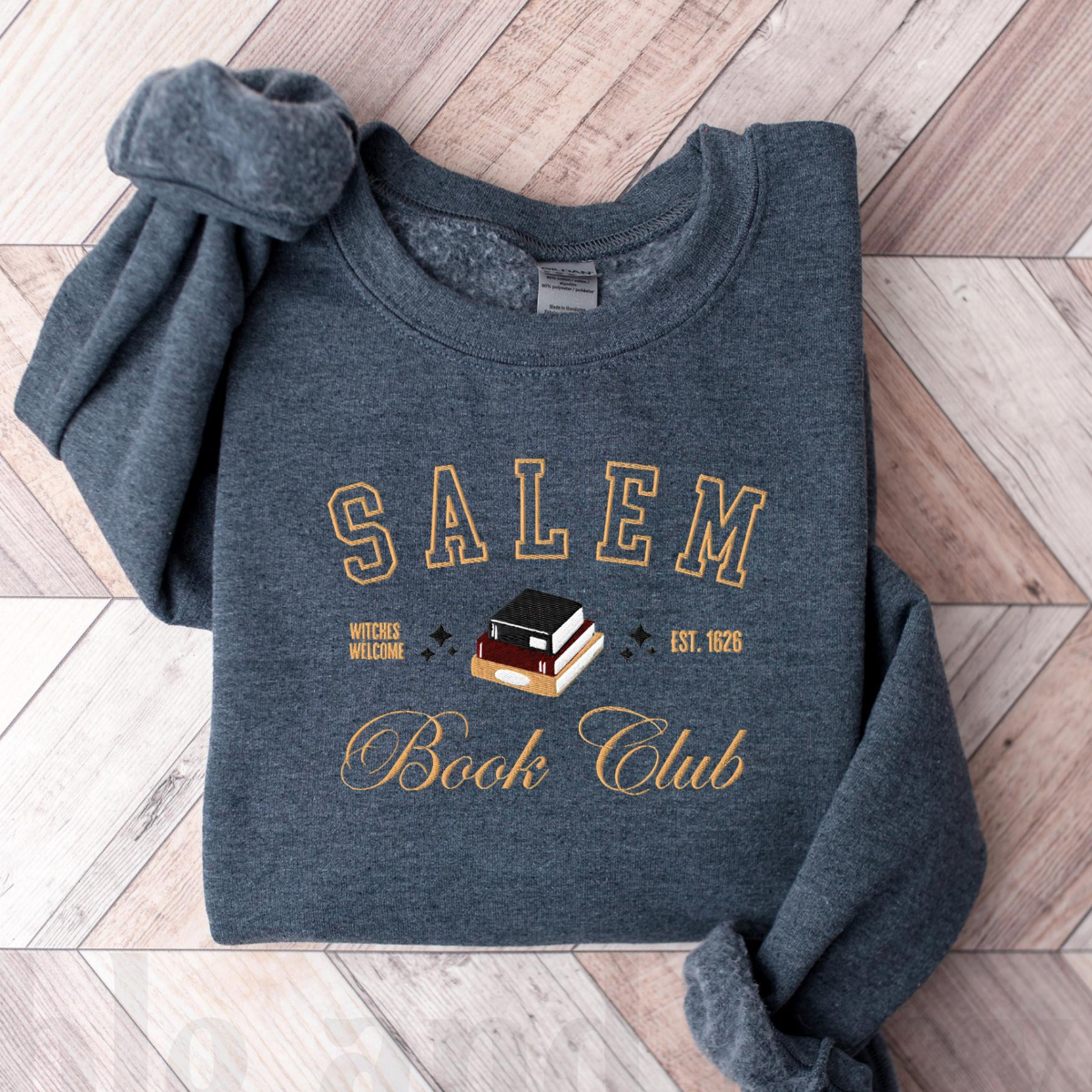 embroidered salem book club sweatshirt for spooky season witchy reader 1626 witch halloween dark academia sweater bookish fall autumn gift 1726802965608.png