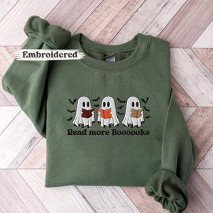 embroidered read more books ghost sweatshirt bookish halloween fall teacher sweater cute reading ghost sweatshirt for library for librarian 1726804852024.png