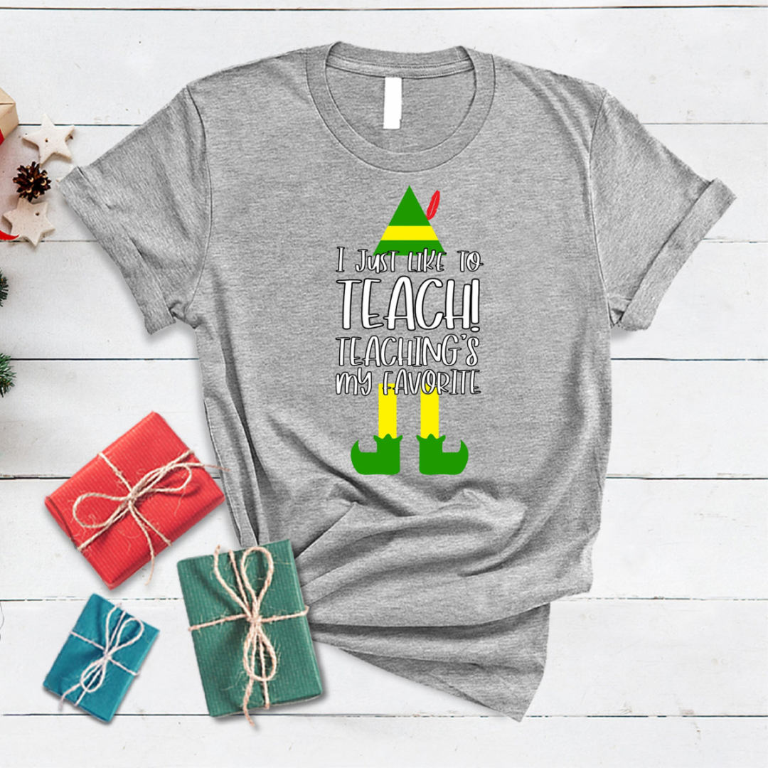i just like to teach teachings my favorite winter teacher shirt gift for teachers teacher christmas shirt shirts for teachers holiday tees 1726820587306.png