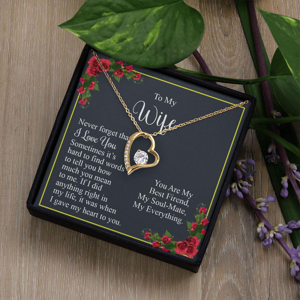 To My Wife You Are My Everything Necklace With Message Card, Gift For Wife,   Meaningful Gift, Love From Husband 1726.jpg