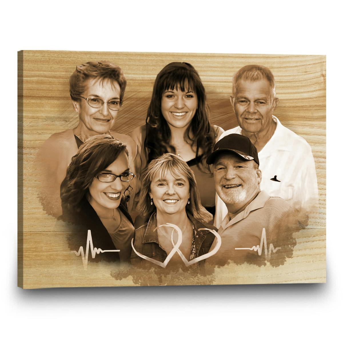 Add Deceased Love One To Photo, Add Person To Photo, Combine Photos Canvas, Gift For Parents