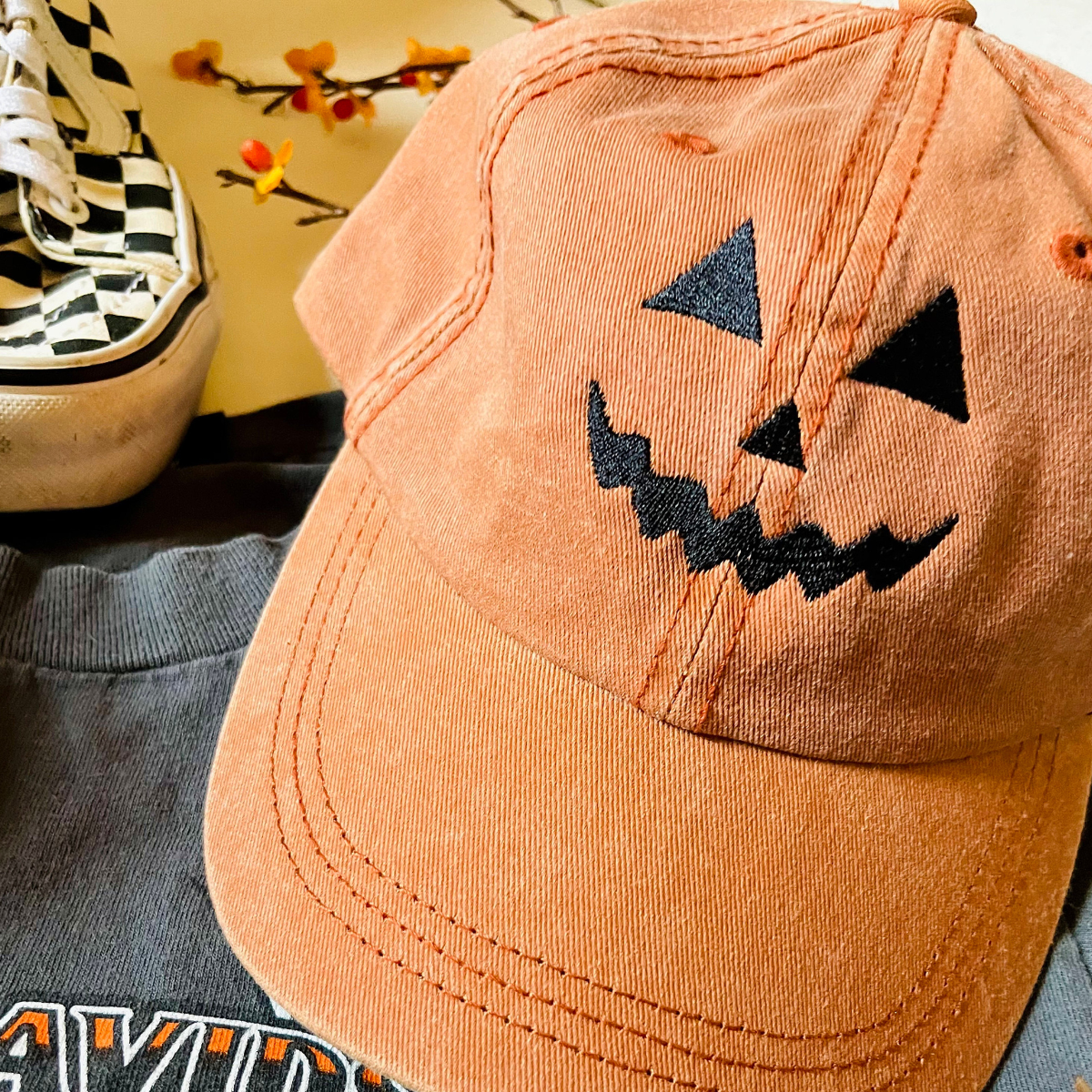 best seller halloween pumpkin embroidered cap 1727083764687.png
