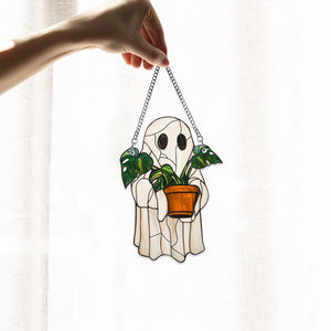 cute ghost plant suncatcher ghost and monstera stained glass suncatcher halloween ghost window hangings plant lovers gift gift for mom 1727757277001.jpg