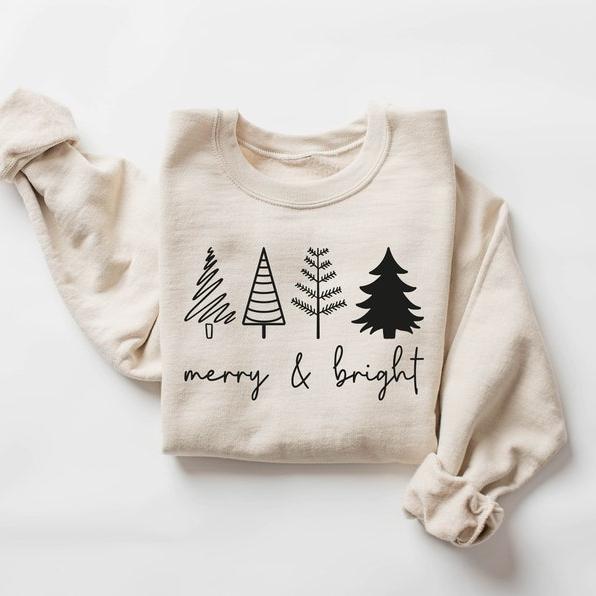 merry  bright christmas trees sweatshirt christmas sweatshirt holiday sweater womens holiday sweatshirt christmas shirt winter shirt 1727773447774.jpg