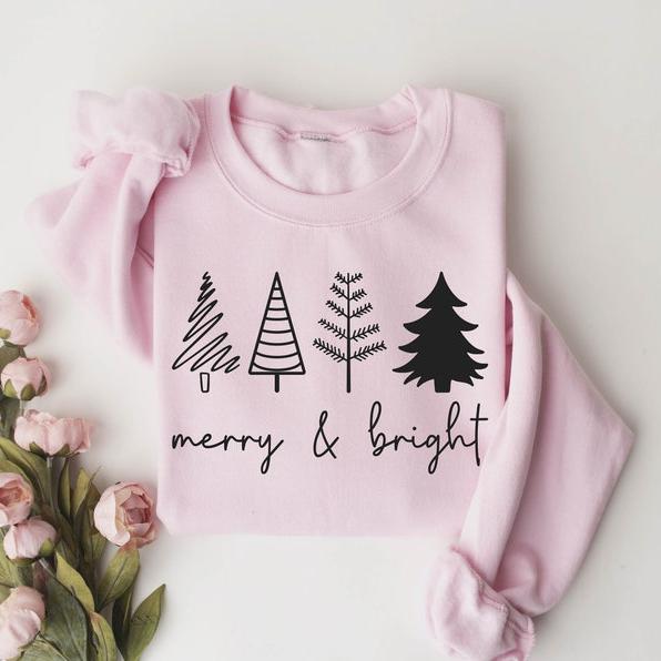 merry  bright christmas trees sweatshirt christmas sweatshirt holiday sweater womens holiday sweatshirt christmas shirt winter shirt 1727773447865.jpg