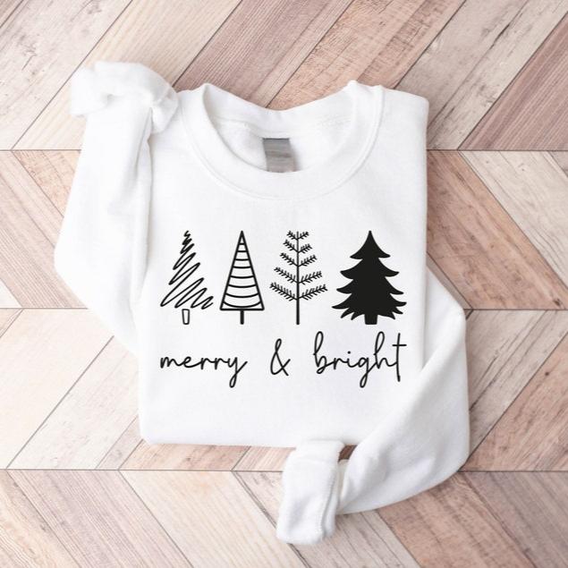 merry  bright christmas trees sweatshirt christmas sweatshirt holiday sweater womens holiday sweatshirt christmas shirt winter shirt 1727773447930.jpg