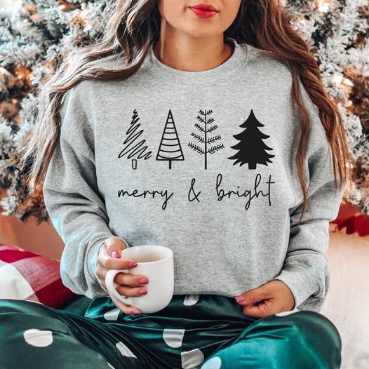 merry  bright christmas trees sweatshirt christmas sweatshirt holiday sweater womens holiday sweatshirt christmas shirt winter shirt 1727773447949.jpg