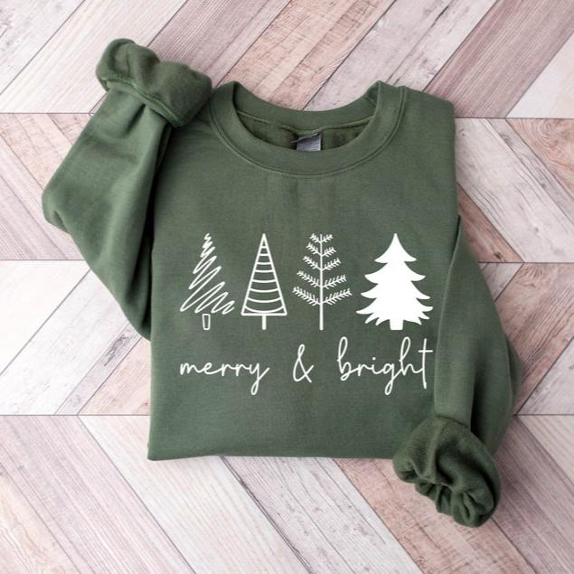 merry  bright christmas trees sweatshirt christmas sweatshirt holiday sweater womens holiday sweatshirt christmas shirt winter shirt 1727773447966.jpg