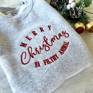 merry christmas ya filthy animal sweatshirt movie quote christmas sweatshirt christmas sweatshirt christmas crewneck christmas 1727842772604.jpg