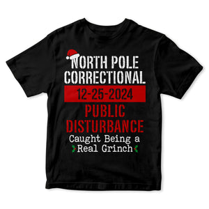 Matching Family Christmas Pajama Shirts, North Pole Correctional, Funny Group Christmas Pajamas, Holiday Tshirts, Xmas Pjs Adult Pyjama Tops