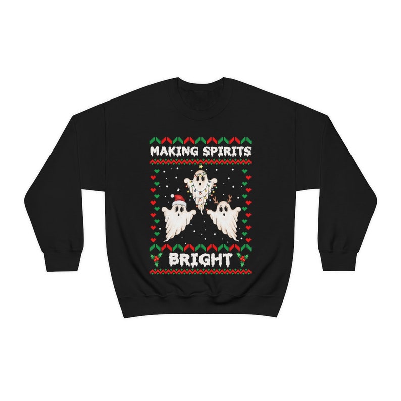 goth christmas sweatshirt ugly christmas sweater funny ghost christmas crewneck spooky christmas party shirt gothic creepy christmas shirt 1728357270931.jpg