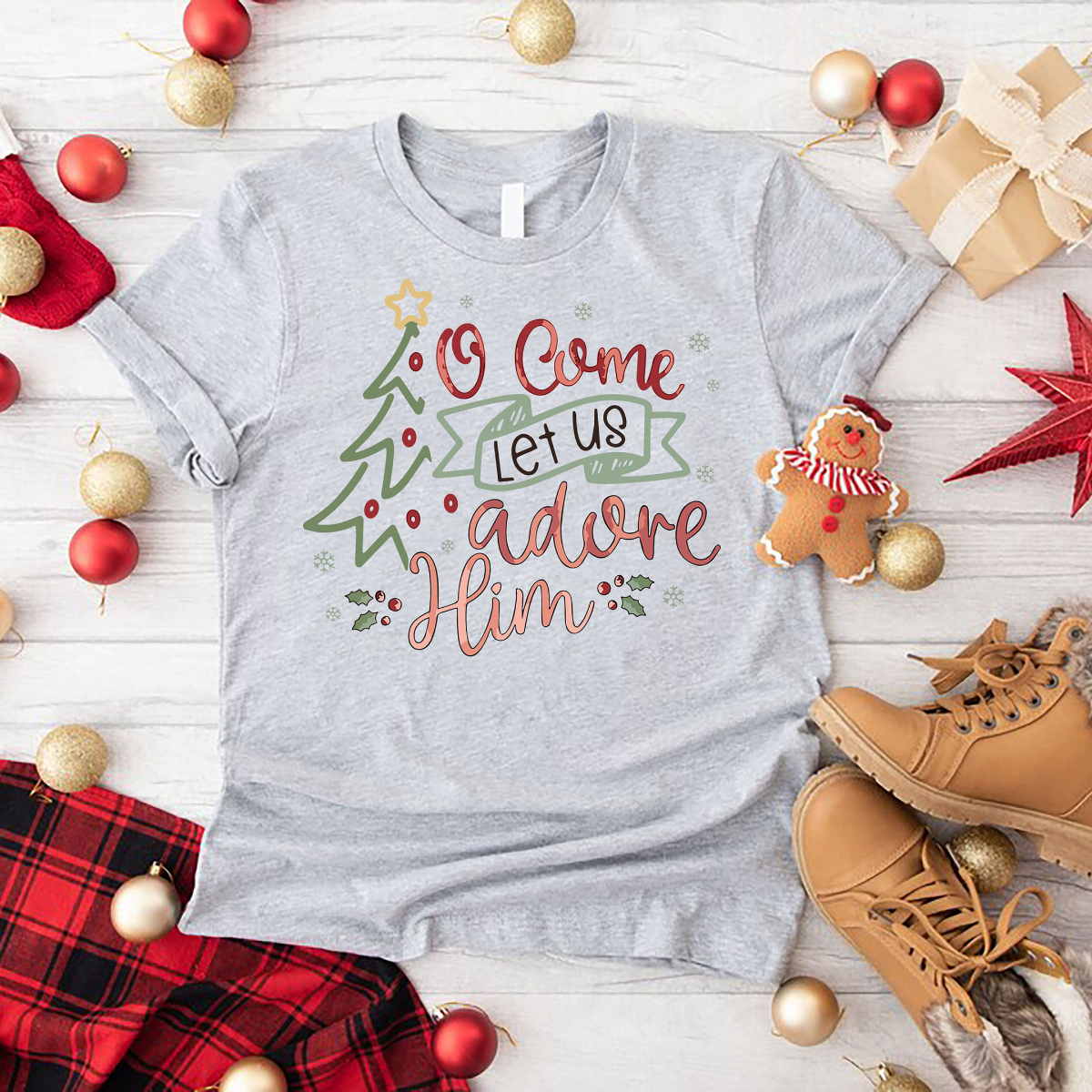 o come let us adore him christmas shirt christmas nativity shirt religious christmas gifts christian christmas jesus shirt christian gift gift for women men 1728459227386.png