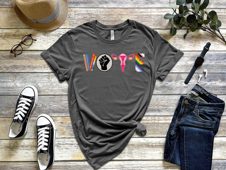 vote shirt banned books shirt reproductive rights tee blm shirts political activism shirt pro roe v wade election tshirts lgbtq shirt 1728614550180.jpg