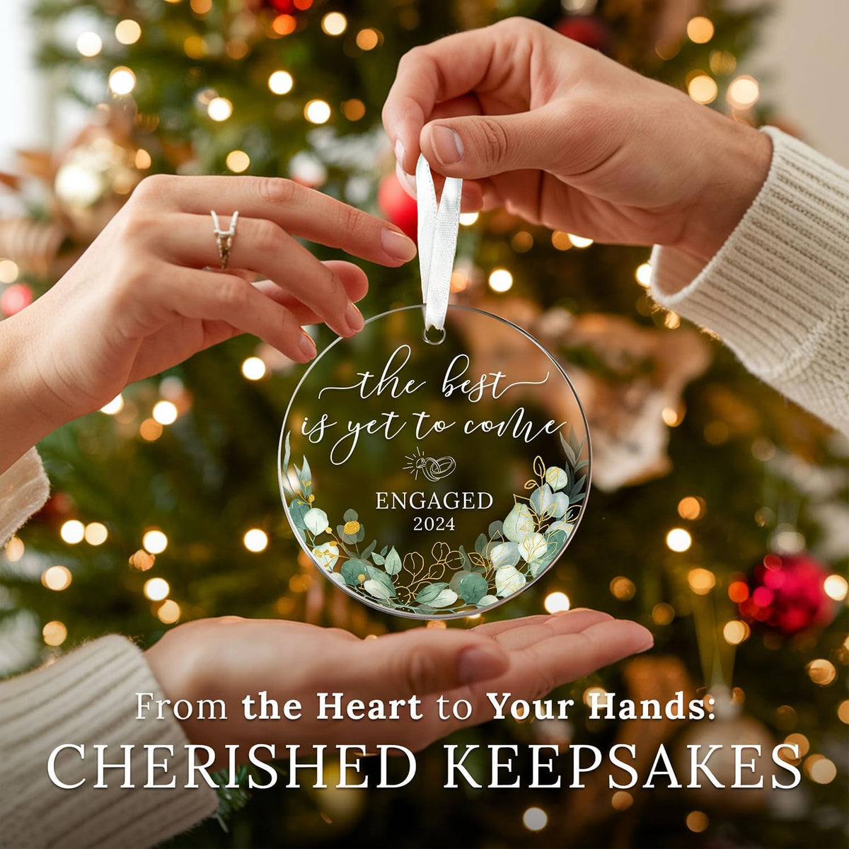 the best is yet to come engagement gift for newly engaged couples christmas crystal ornament 1728619202300.jpg