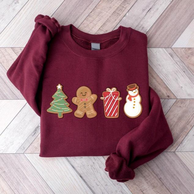 cute gingerbread cookies sweatshirt womens christmas sweatshirt merry christmas cute christmas cookies sweatshirt holiday sweater 1728639434782.jpg