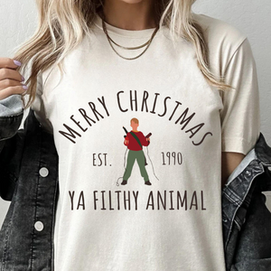 home alone merry christmas ya filthy animal comfort colors shirt funny mccallister disney t shirt holiday season tee disneyland x mas trip 1728640795946.png