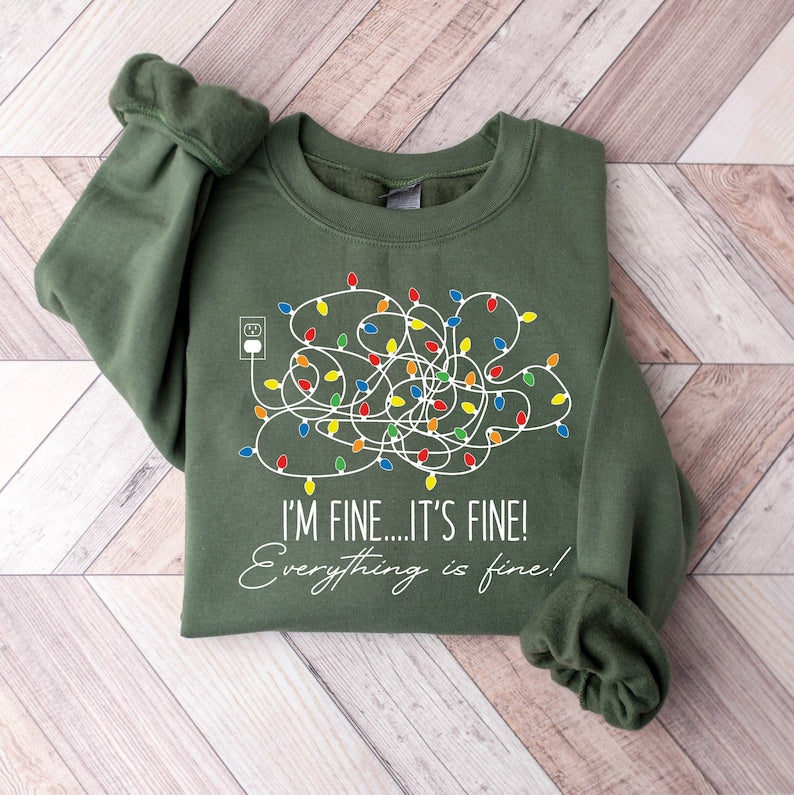 im fine its fine everything is fine christmas sweatshirt christmas funny sweater women christmas shirt cute christmas gift holiday gift 1728640832326.jpg