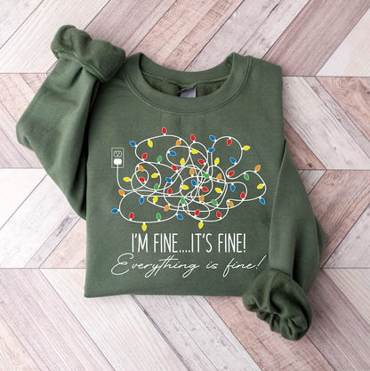 im fine its fine everything is fine christmas sweatshirt christmas funny sweater women christmas shirt cute christmas gift holiday gift 1728640832326.jpg