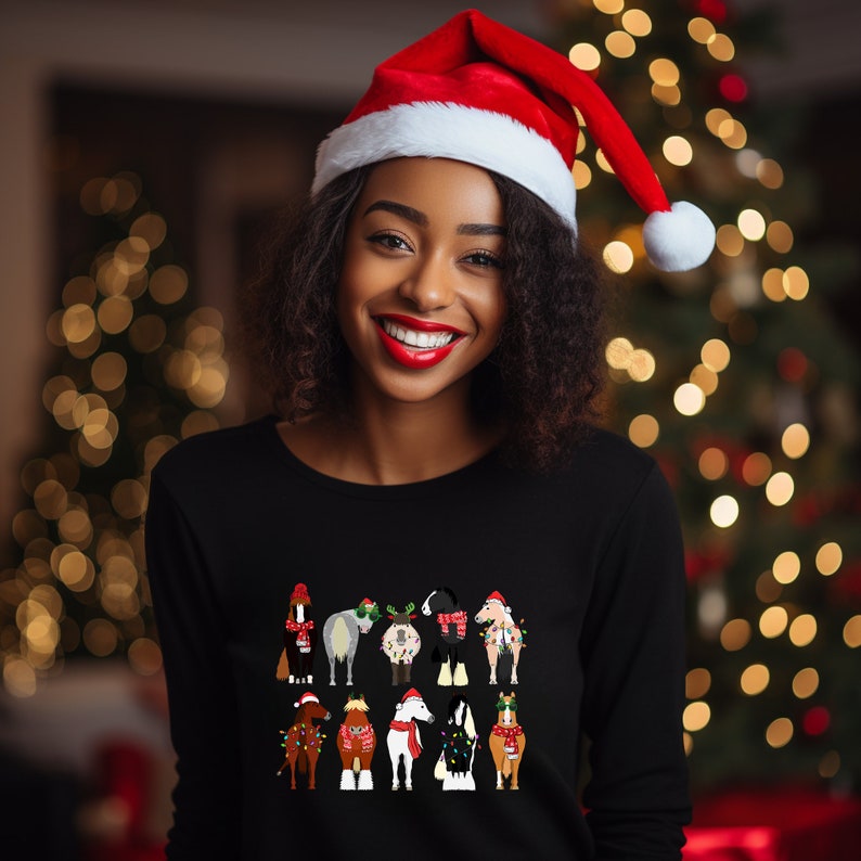 horse lover animal christmas shirt christmas farm animals t shirt funny horse christmas hoodiehorses in a row teexmas gift for horse mom 1728960652554.jpg