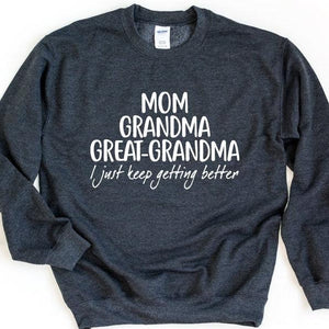 mom grandma great grandma sweatshirt pregnancy announcement gift for great grandma baby reveal to family mothers day gift 1729483021610.jpg