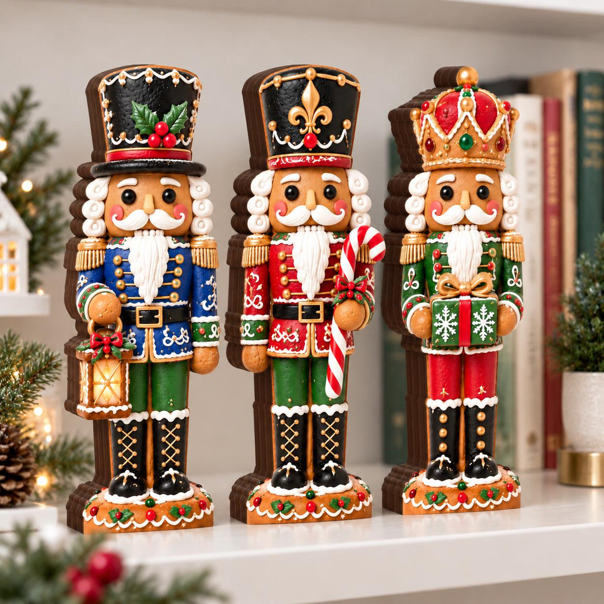 Gingerbread Nutcracker Wooden Block, Christmas Shelf Decor, Holiday Mantel Decoration, Nutcracker Lover Gift, Christmas Home Decor,Xmas Gift 172c4558-6656-422a-aa4b-37a2799be94d-5.jpg