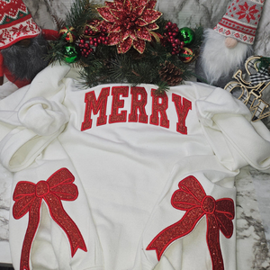 merry side bow cut out sweatshirt glitter applique christmas sweatshirt trendy coquette bow side bow sweatshirt 1730083156143.png