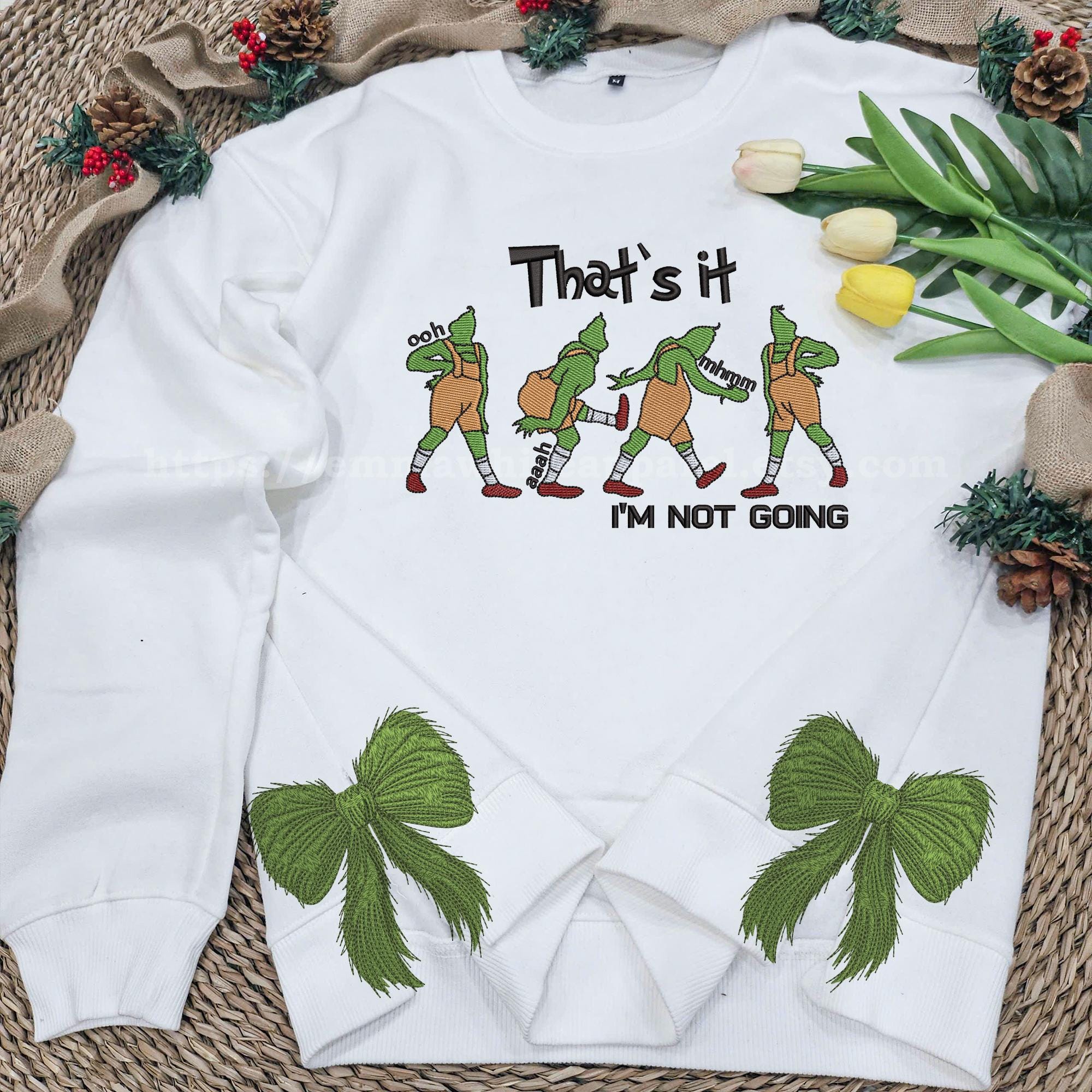 grinchmas embroidered side bow appliqu sweatshirt grinchmas bow sweatshirt 1730089730960.jpg