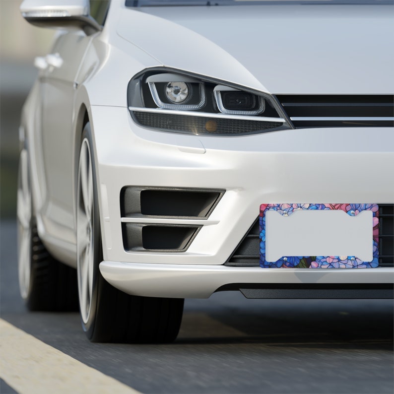 stained glass floral license plate frame hydrangea vanity car tag holder license plate covers for women flower car accessories new car 1730428393953.jpg