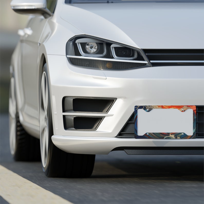 stained glass ocean wave license plate frame beachy car decor sea themed license plate cover beach car accessories for women surfer gift 1730512777522.jpg
