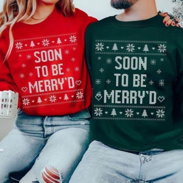 ugly christmas sweater couple soon to be merryd merry bride married christmas matching sweater couples mr and mrs christmas wedding 1730516740177.jpg