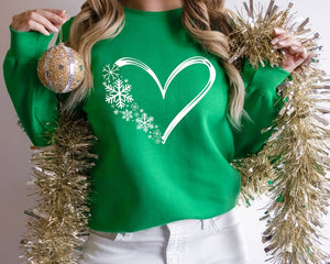 snowflake sweatshirt christmas sweatshirt women holiday shirt snow flake heart sweater snow sweatshirt christmas gift shirt winter 1730794892345.jpg