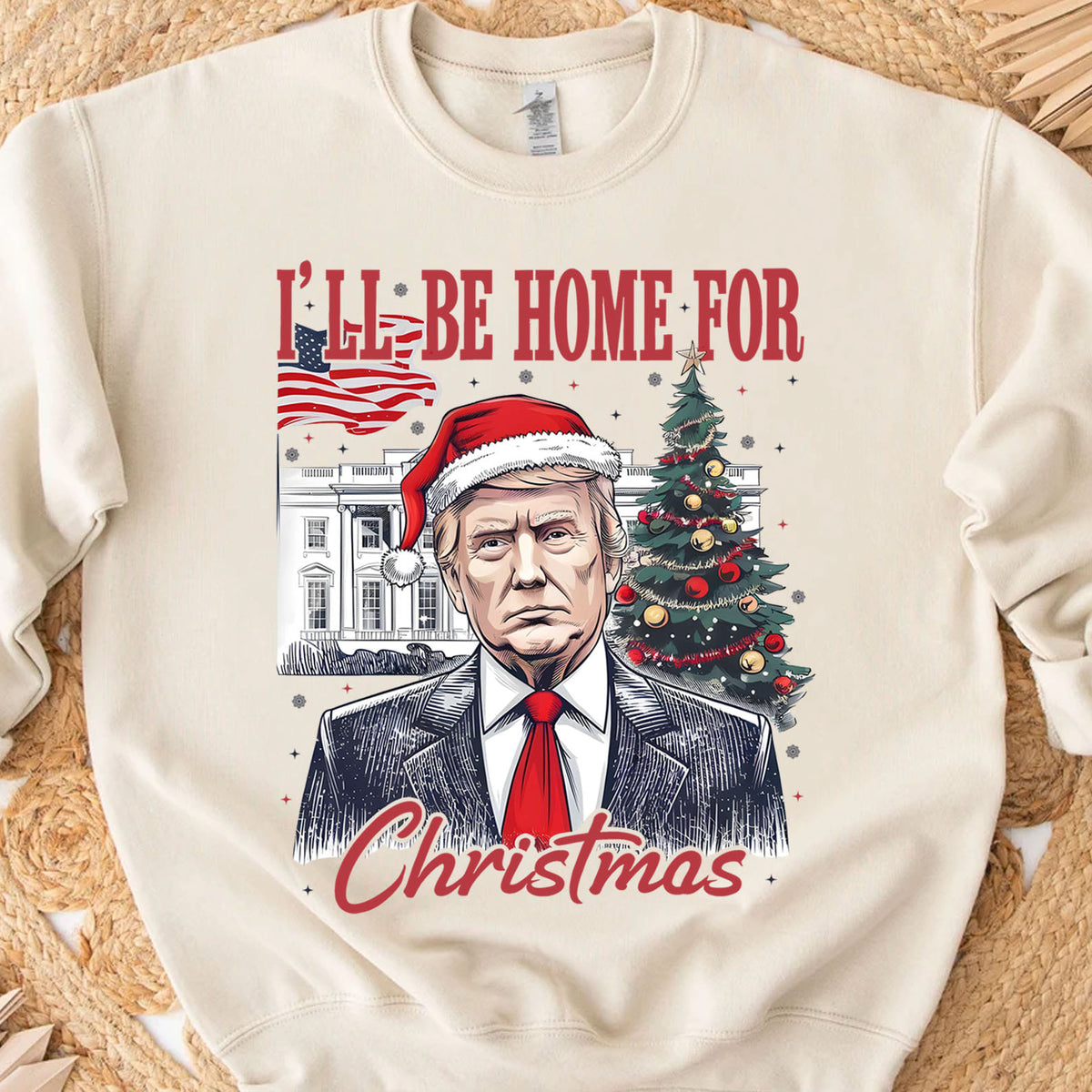 I'll Be Home For Christmas, Christmas Victory 2025 47th President Sweatshirt Bright 1731033532318.jpg