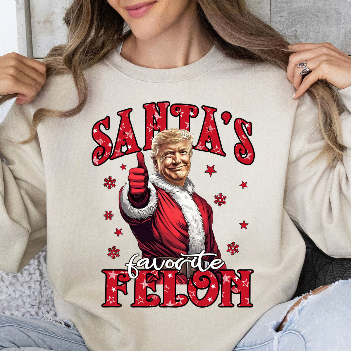 Santa's Favorite Fel0n, Christmas Santa Claus, Victory 2025 47th Sweatshirt Bright 1731033678595.jpg