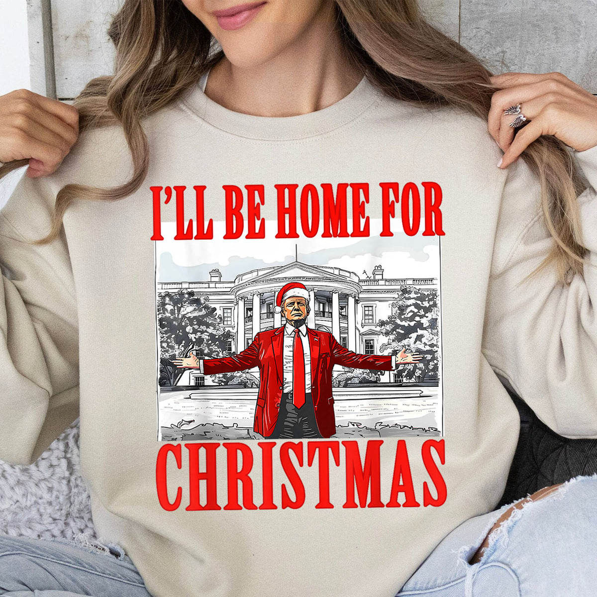 I'll Be Home For Christmas, Christmas Victory 2025 47th Sweatshirt Bright 1731034060239.jpg