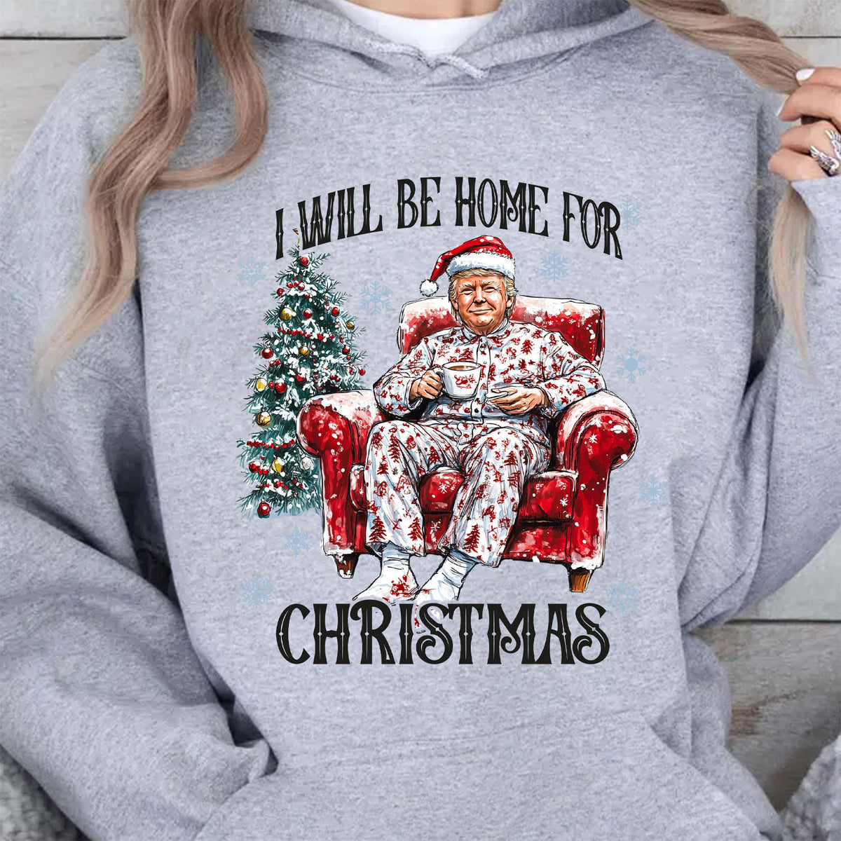 I Will Be Home For Christmas Funny Trump Trump Shirt Trump 47th President Sweatshirt Bright 1731034758393.jpg