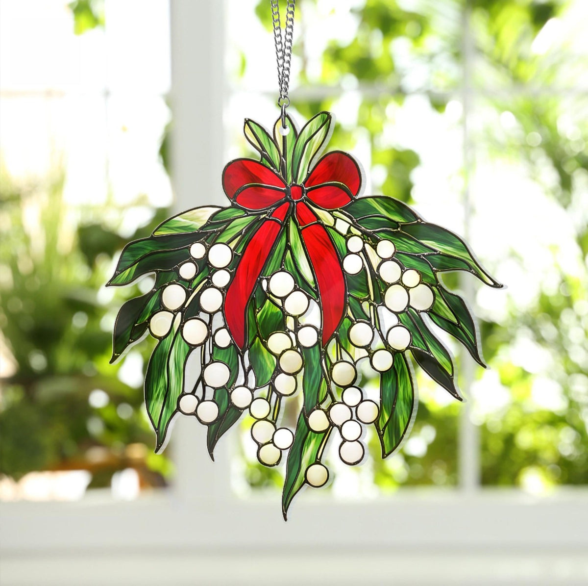 mistletoe suncatcher stained acrylic mistletoe suncatcher mistletoe christmas decoration pearl berries suncatcher christmas home decor 1731296887142.jpg