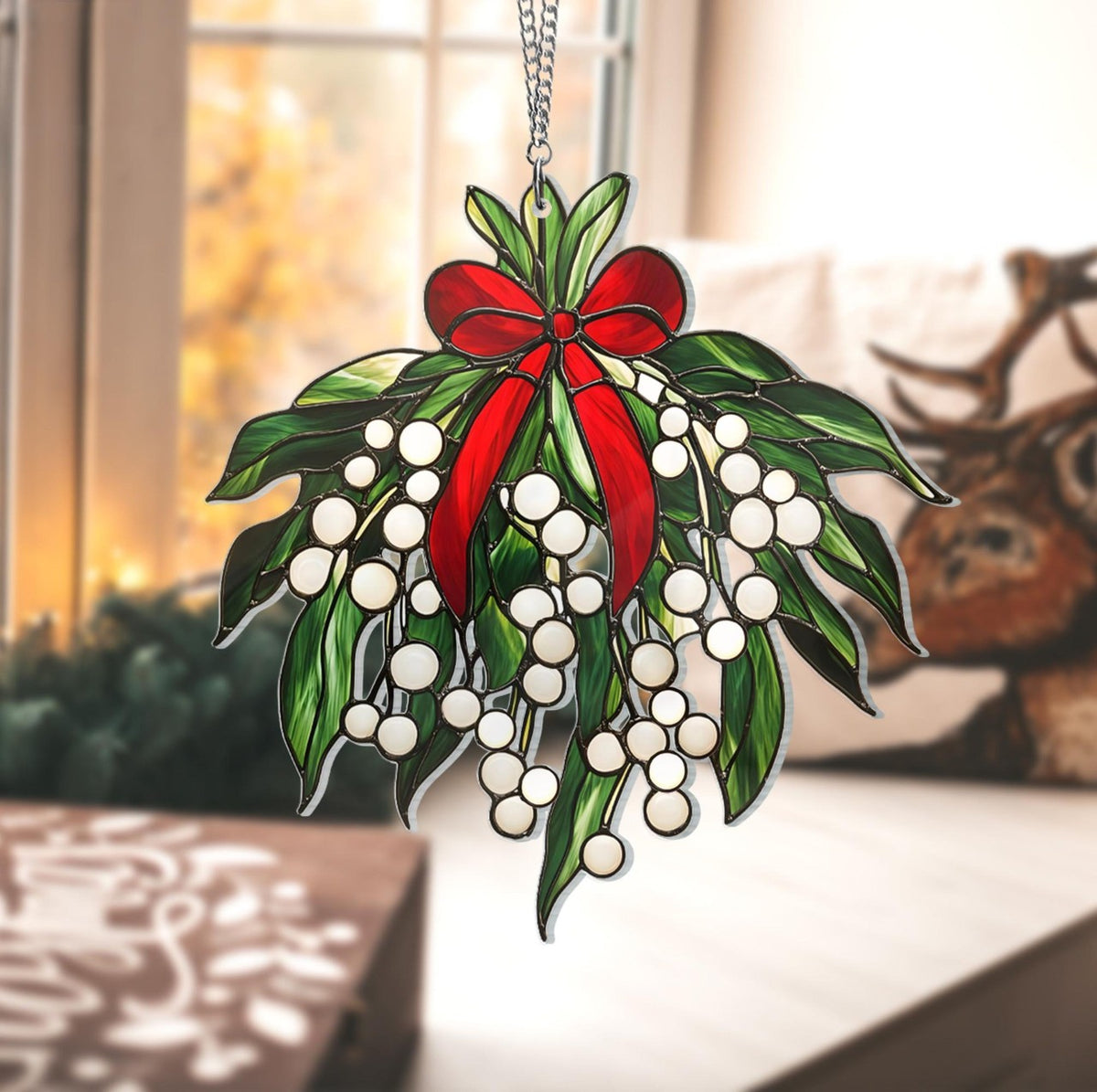 mistletoe suncatcher stained acrylic mistletoe suncatcher mistletoe christmas decoration pearl berries suncatcher christmas home decor 1731296887173.jpg