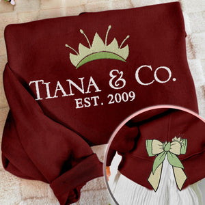 tiana princess frog prince coquette side bow sweatshirt retro trendy coquete lover sweater bow applique pink girl gifts 1731730658804.jpg