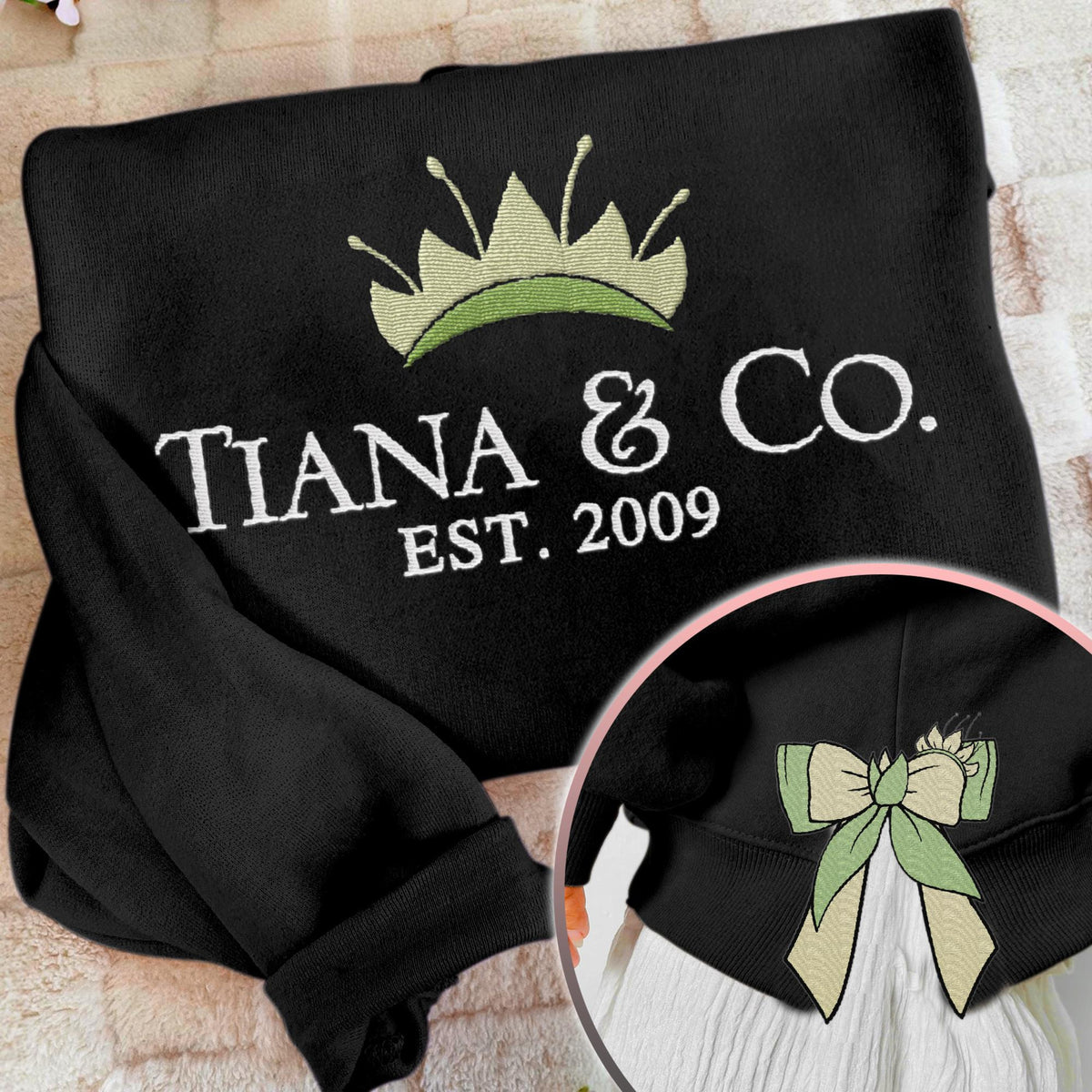 tiana princess frog prince coquette side bow sweatshirt retro trendy coquete lover sweater bow applique pink girl gifts 1731730658816.jpg