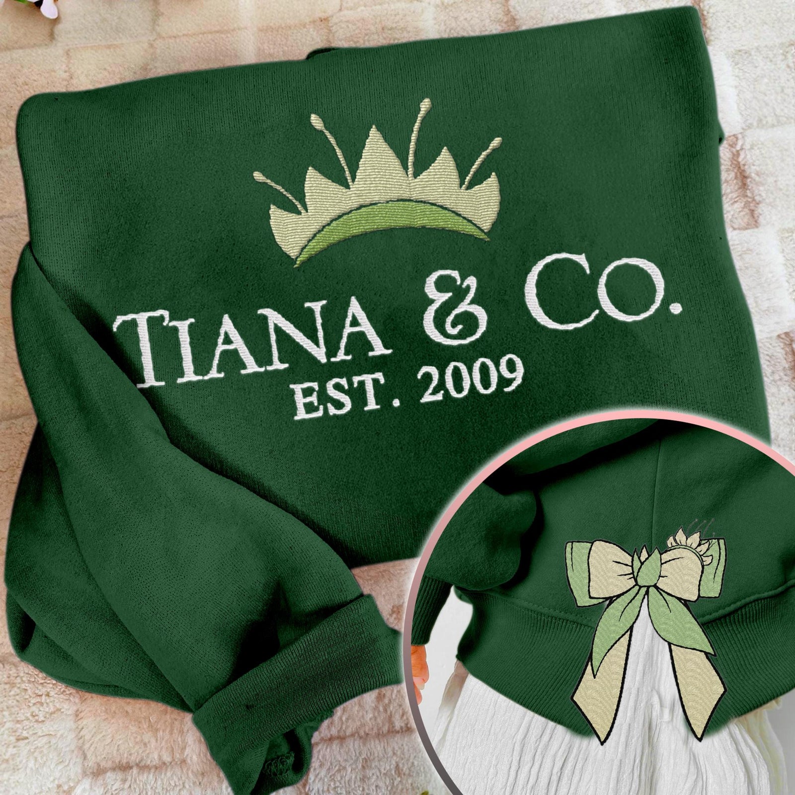 tiana princess frog prince coquette side bow sweatshirt retro trendy coquete lover sweater bow applique pink girl gifts 1731730659528.jpg