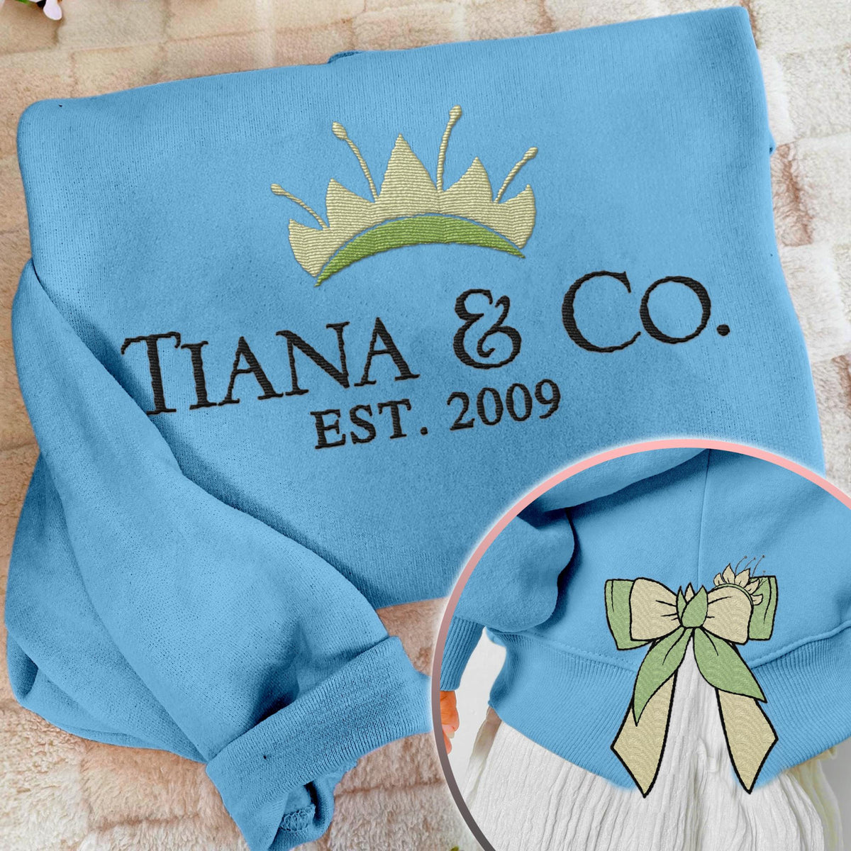 tiana princess frog prince coquette side bow sweatshirt retro trendy coquete lover sweater bow applique pink girl gifts 1731730659628.jpg