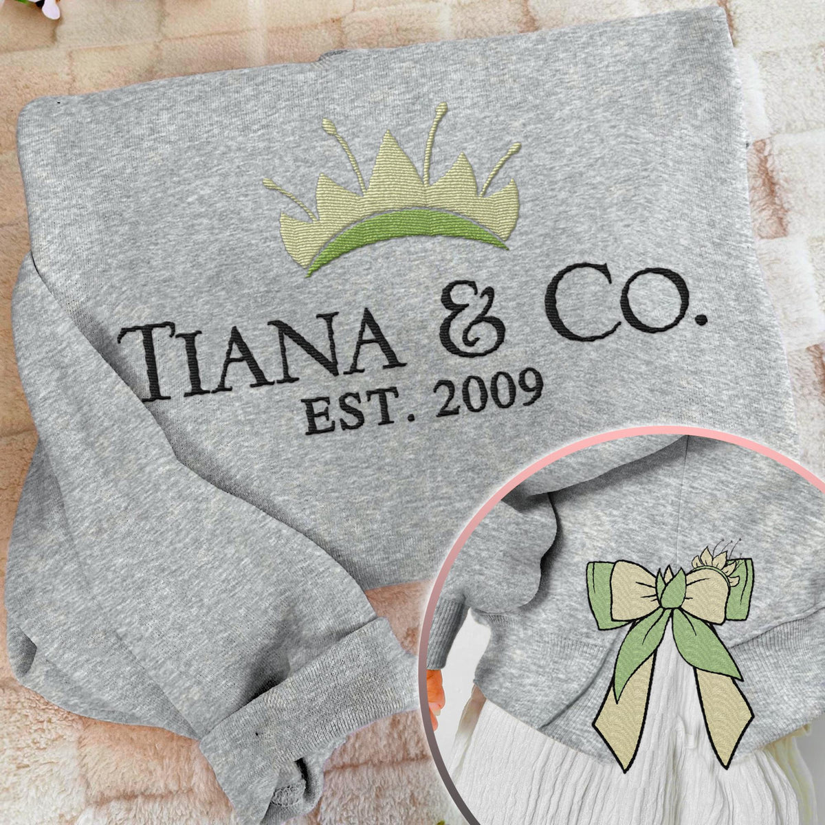 tiana princess frog prince coquette side bow sweatshirt retro trendy coquete lover sweater bow applique pink girl gifts 1731730659661.jpg