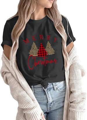 merry and bright shirt christmas t shirts for family couple outfit tee christmas top parent child short sleeves 1731990308087.jpg