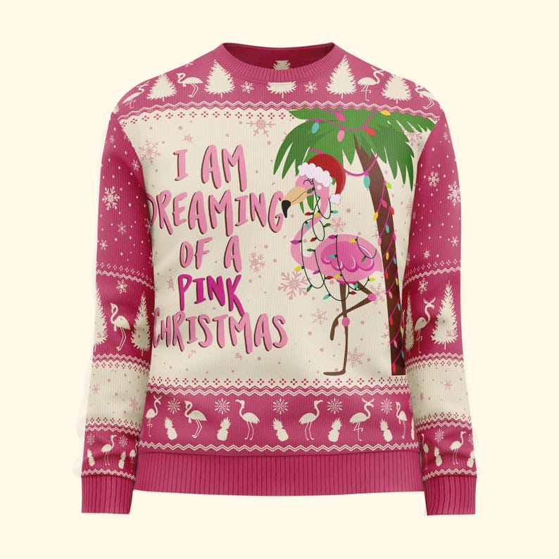 i am dreaming of a pink christmas personalized funny christmas ugly sweater flamingo christmas sweater gift for girls gift for her 1732073896318.jpg