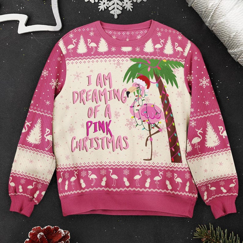 i am dreaming of a pink christmas personalized funny christmas ugly sweater flamingo christmas sweater gift for girls gift for her 1732073896432.jpg