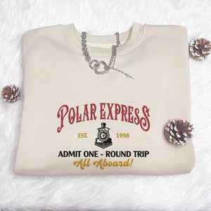 polar express christmas side bow embroidered sweatshirt christmas embroidery polar express crewneck north pole christmas shirt 1732088243496.jpg