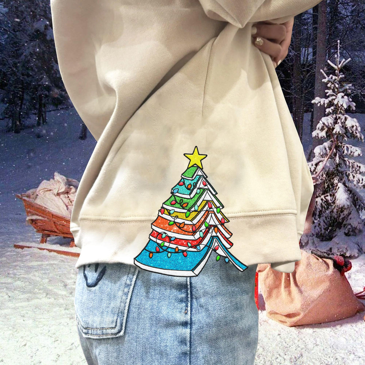 side bow applique sweatshirt embroidery design christmas books bow christmas embroidery sweatshirt 1732262308078.jpg